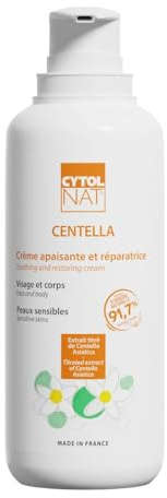 CYTOLNAT Centella Crema Calmante Reparadora - Gran Formato Piel Sensible - Hidrata, Ayuda a Calmar Rojeces e Irritación - Rostro y Cuerpo - 400 ml