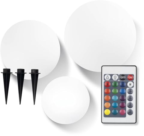 EASYmaxx Lampe solaire LED avec changement de couleur - Lampe de jardin décorative avec éclairage LED - Magnifiques effets de lumière avec capteur de lumière du jour pour l'intérieur et l'extérieur -