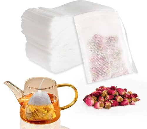 250 bolsas de té para té suelto, 7 x 9 cm, filtro de té para filtro de té suelto, colador de té para té suelto, bolsas de té para rellenar, colador de té para especias aromáticas, vainilla, lavanda,