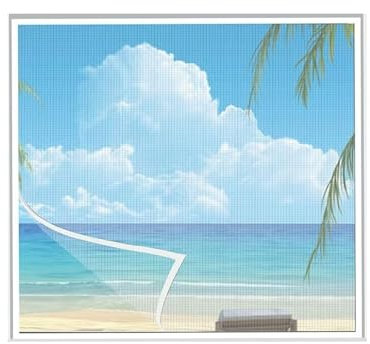 Fliegengitter für Fenster,80x120cm Fenstergaze Fliegen Netz Ripstop für Dachfenster,Scharz