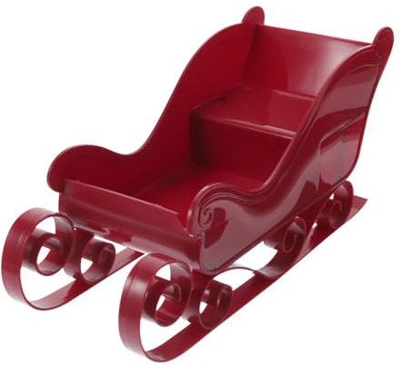 MUCKLILY 2stücke Weihnachts-schlitten Ornament Für Christbaum Dekorative Kunststoff-hängedekoration Leicht Und Wiederverwendbar Festlicher Tischschmuck Für Weihnachten Rot
