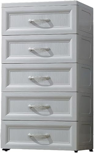 CONGRUI Aufbewahrungsschrank, Spind, Kinderschrank, große Schublade, mehrlagiger Kunststoff, geeignet für Wohnzimmer, Schlafzimmer, Kinderzimmer, 57 x 35 cm (Elfenbeingelb, 3 Schichten)