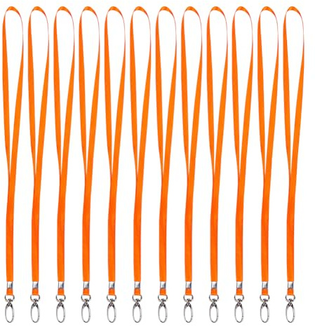 FSSTUD Lot de 25 cordons plats tour de cou pour badge, porte-nom, cordons de sécurité, cordons de sécurité pour carte d'identité, cordons pour la maison, le bureau, pour enseignants, étudiants