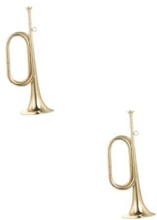 ULDIGI 2stücke Bugle Trompete Kupfer Leicht Und Tragbar Für Anfänger Und Geeignet Für Schulbands Und Orchester Perfektes Instrument Hand- -koordination