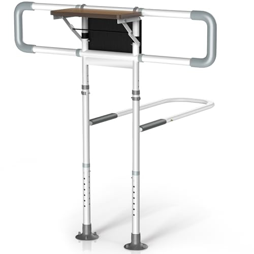 Mixoo Grab Rail for Bed Assist Rail Safety Bed Bars for Elderly Adults Bed Rail with Storage Bag Safely Assist Handrail Bar Fall Prevention for Pregnant Women,Seniors (1)