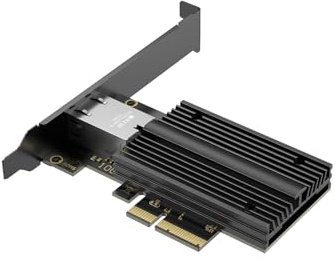 QFly Tarjeta de red PCIe de 10 G, adaptador Ethernet de 10 Gigabit con controlador AQC113, tarjeta NIC de puerto RJ45 de 10 GB, compatible con Windows 10/11/Windows Server/Linux