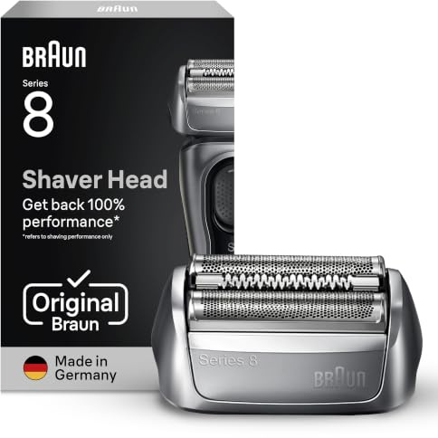 Braun Elektrorasierer Scherkopf Series 8, 83M, Silber | Original Ersatzscherteil Und Rasierer Zubehör vom Hersteller, Made in Germany, Kompatibel mit Allen S8-Rasierern