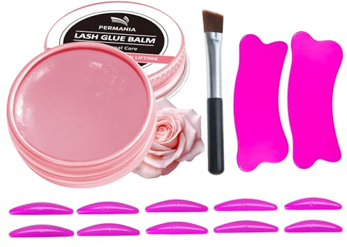 PERMANIA Colle de levage de cils avec boucliers coréens pour recourber les cils pour la maison et le salon (sans lotion de levage)