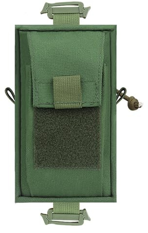 Rucksack-Schultergurt-Befestigungstasche, Molle-Zubehör-Reißverschlusstasche Gadget-Aufbewahrungstasche für Camping Reisen Urlaub(Green)