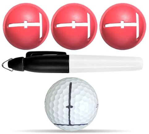 Marcador de línea de pelota de golf, con forro de bola de precisión, herramienta de alineación de marcador de línea de golf, para jugadores, mujeres, hombres, adultos, entusiastas y principiantes