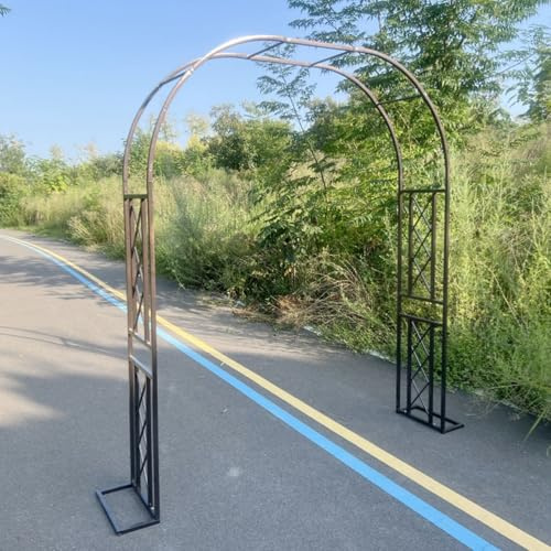 Arche de rose en métal 140 à 340 cm, treillage de jardin pour plantes grimpantes, arche d'extérieur pour terrasse, pelouse et cérémonie de mariage, décoration et design élégant