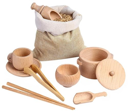Jouet éducatif de moniteur - Ensemble de pelle et de pinces, design lisse fait à la main, outil de développement des compétences précoces, kit de jeu sensoriel interactif | Jouet à motricité fine pour
