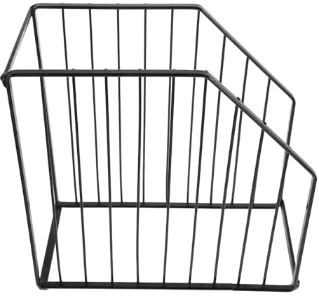 BAZEITFLOW Estante Organizador de Cocina Negro de Doble Capa Soporte de Almacenamiento Metálico para Ollas y Sartenes Estante de Encimera y Esquina de 12 CM de Altura Adecuado para