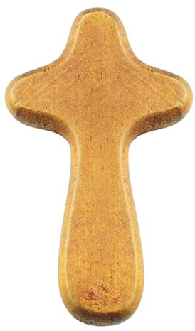 Generisch Palmenkreuz – Mini-Handkreuz aus Holz zum Beten | Große kleine Holzkreuze, angenehm in der Hand zu halten, ideal für religiöse Hingabe, Gottesdienste, Meditation und spirituelle Praxis