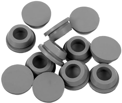 SOESFOUFU Lot de 12 Bouchons de Vidange pour Climatiseur, Bouchons Anti-goutte en Caoutchouc Gris, Diamètre 20 Mm, Accessoires Étanches pour Sortie de Drainage Extérieur, Remplacement