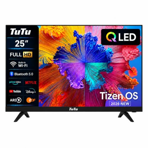 TuTu TU25Q1FQ-T8 Smart TV 25 Pulgadas (64 cm), QLED Full HD Televisor