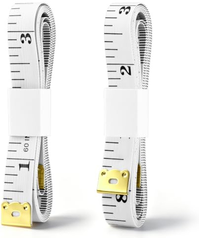 Meliya Mètres à Ruban pour Couturier Double Face, Règle Souple, 1.5M | 2 Pièces