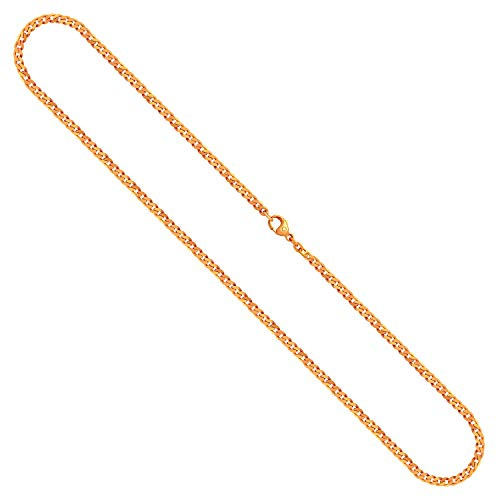 EDELIND Goldkette Damen Herren 2.7 mm Panzerkette flach 333, 375, 585 oder 750 aus Gelbgold Echtgold Kette Halskette Gold mit Schmuck Geschenkbox