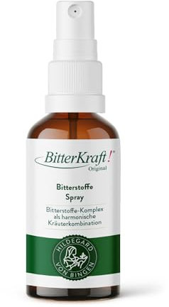 BitterKraft! Original BIO Bittertropfen 20ml Spray - Bitterstoffe nach Hildegard von Bingen - Bittertropfen aus 9 erlesenen Bitterkräutern - 100% Natur - Made in Germany