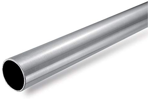Tube de main courante - rond en inox - 3 000 mm, AISI 316 Brossé - pour extérieur