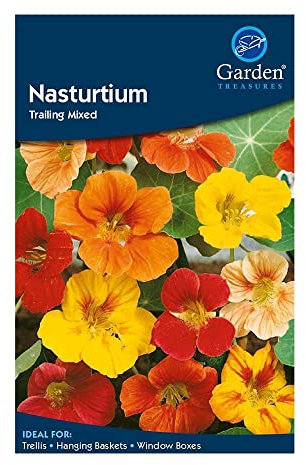 Garden Treasures Nasturtium Trailing Mixed Seeds Grow Your Own Flowers