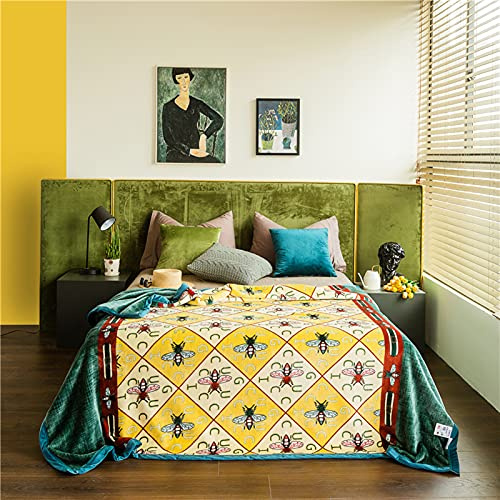 Coperta Calda Plaid in Pile di Flanella, Coperta Antistatica, Coperta Soffice in Microfibra, Coperta Appesantita a Doppio Strato Più Spessa, Facile da Gestire, Lavabile in Lavatrice-100×140cm