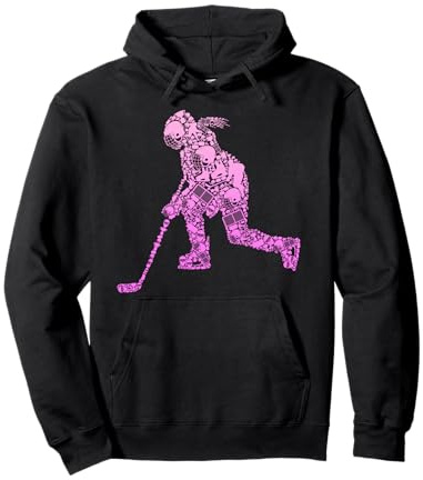 Hockey Player Ice Hockey Youth Women Kids Girls Pullover Hoodie