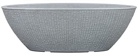 Scheurich Barceo Jardiniere 60, Pflanzschale/Blumentopf/Pflanzenschale, oval, hergestellt mit recyceltem Kunststoff, 10 Jahre Garantie, für den Außenbereich