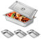 4 pièces Récipients en Acier Inoxydable Récipients Gastronorm Boîte de Conservation Chafing Dish Profond Empilable Meal Prep Boxes Chafing Dish Saladette