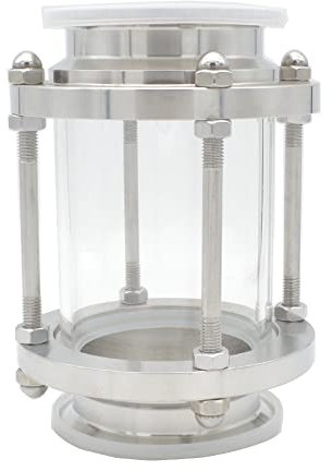 SENFUID Flow Sight Pipe Glass Diopter 3 Inch Ferrule Tri Clamp SUS304 (Flow Pipe OD 76MM)