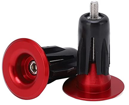 Tissting 1 Paar Fahrrad Lenkerstopfen Aluminiumlegierung Expansion Verstellbare Fahrrad Lenker Endkappen Lenkerendkappen für 15–23,5mm MTB BMX Rennrad Lenker(Rot)