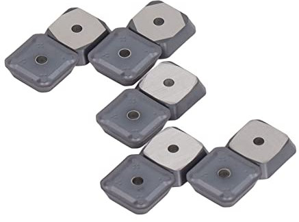 Inserto de Torno de 10 Piezas, Insertos de Carburo CNC Insertos Indexables Juego de Herramientas de Corte de Torno de Metal SEET1203, para Fresar Aglomerado Acrílico MDF de Acero