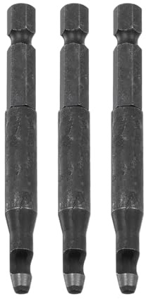 sourcing map 3 Stück 3 mm Lochstanzer für Leder, Locheisen mit 1/4 Zoll Sechskantschaft für Bohrer, Lochstanze Einzelstanze für Gürtel Uhrenarmbänd Papier Dicke Stoffe Lederarbeiten