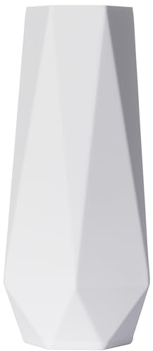Blumenvase/Dekovase Weiß Bao M 20 cm für Schnitt-/ Trockenblumen | nachhaltig | wasserdicht | Pampasgras