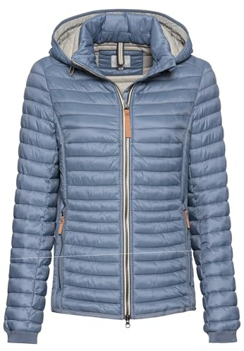 camel active Damen Leichte Steppjacke mit Kapuze | Winddichte und wasserabweisende Übergangsjacke mit 2-Wege-Reißverschluss und abnehmbarer Kapuze