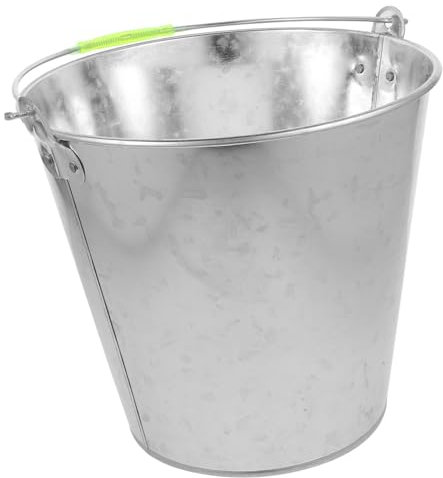 TOPBATHY Metall-wassereimer Mit Großem Fassungsvermögen Dicker Metalleimer Für Hause Langlebiger Eimer Für Wasser Tragbar Und Praktisch Für Verschiedene Reinigungsbedürfnisse