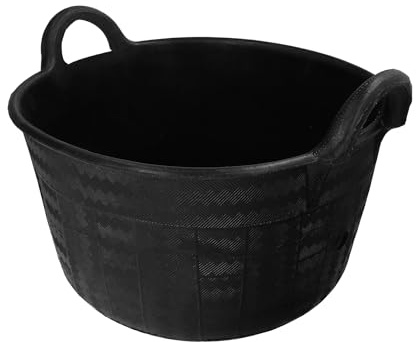 Espuerta Goma Carbonera 30 Litros Con Asas Base y Laterales Reforzado. Espesor 1 cm. Espuerta Obra, Cubo Goma Obra