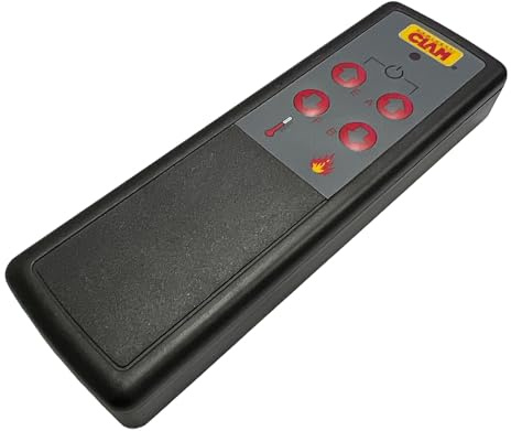 ERICAMBI®, Telecomando Infrarossi Unidirezionale MICRONOVA PE059_A01 - Compatibile con Stufe Clam (Brooklyn, New York, Vienna, Parigi) - 4 Pulsanti, Portata 8 Metri, Dimensioni 80x33x6 mm