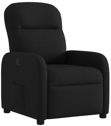 vidaXL Reclinerfåtölj svart tyg, liggfåtölj, fåtölj, justerbar fåtölj, liggfåtöljer, fåtöljer, justerbara fåtöljer, lutningsbar fåtölj