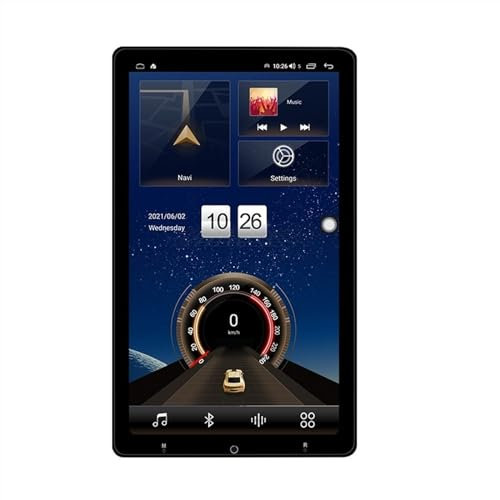 JINFOLI Android 10.0 da 13.3 pollici Girevole automatico 1920*1080 IPS Lettore multimediale for auto universale 2 Din Autoradio Navigazione GPS 6G + 128G WIFI Impianto audio stereo per auto(10.1Inch 4