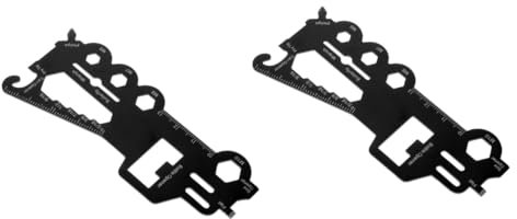 UKCOCO 2pièces Outil Multi- Acier Carte Porte-outils Compacte Avec Ouvre-bouteille Clé Et Règle Pour Camping Et Activités Plein Air