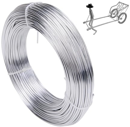 Hantverkstråd 2 mm x 50 m, silvertråd, smyckestråd silver