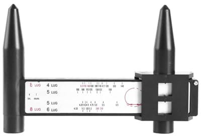 Calibro di Misurazione PCD | 8 -Tongo Regola di Scorrimento PCD | Calibro del Diametro del Cerchio Primitivo | Strumento di Misurazione per Pneumatici E Ruote per Auto, Calib
