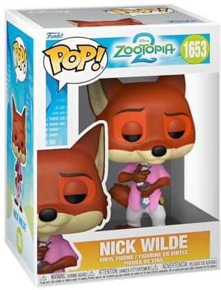 Funko Pop! Disney: Zootopia 2 - Nick Wilde - samlarfigur i vinyl - officiella varor - leksaker för barn och vuxna - tecknad/animationsfans - docka för samlare
