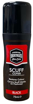 Shoetreats Shoe Care Scuff Cover - Black - 75ml - Instant Shine Liquid Shoe Boot - For Smooth Leather - Work, Casual and Dress Shoes