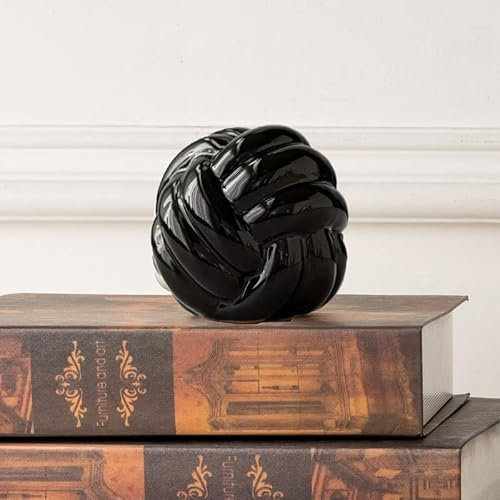 Decorazione con nodo in ceramica, piccola decorazione a catena, decorazione per tavolino da caffè, decorazione per libreria, decorazione per tavolo d'ingresso, oggetti decorativi estetici minimalisti