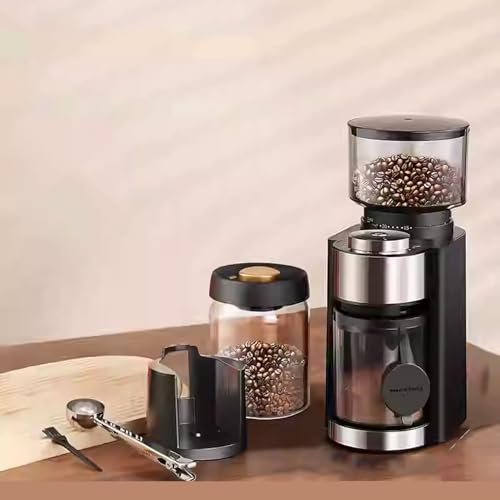 Moulin à café électrique avec stockage sous vide de 900 ml, 25 réglages de mouture inclus, accessoires pour expresso, goutte à goutte et infusion
