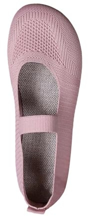 Ballerines élégantes à enfiler pour femme - Chaussures plates pieds nus - Ballerines fermées - Bout rond - Chaussures pieds nus confortables - Doux et légers - Tricotés - Chaussures plates