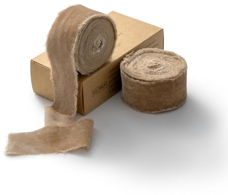 CHUQING Samtband Geschenkband Schleifenband Samt Dekoband Stoffband Braun | Samtband, Breite 3,8 cm x 2,7 m, 2 weiche Rollen für Geschenke, Schleifen und feine Dekorationen für Events