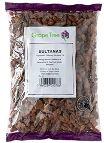 Grape Tree Sultanas 1kg. Perfect for Cooking and Baking. Suitable for Vegetarians and Vegans. Ready to Eat Sultanas Healthy Snacks Suitable for Adults and Children. Topping for Muesli and Granola